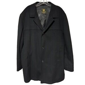 Homer Reed LTD Men’s Wool Cashmere Coat size XL Black Made in Portugal